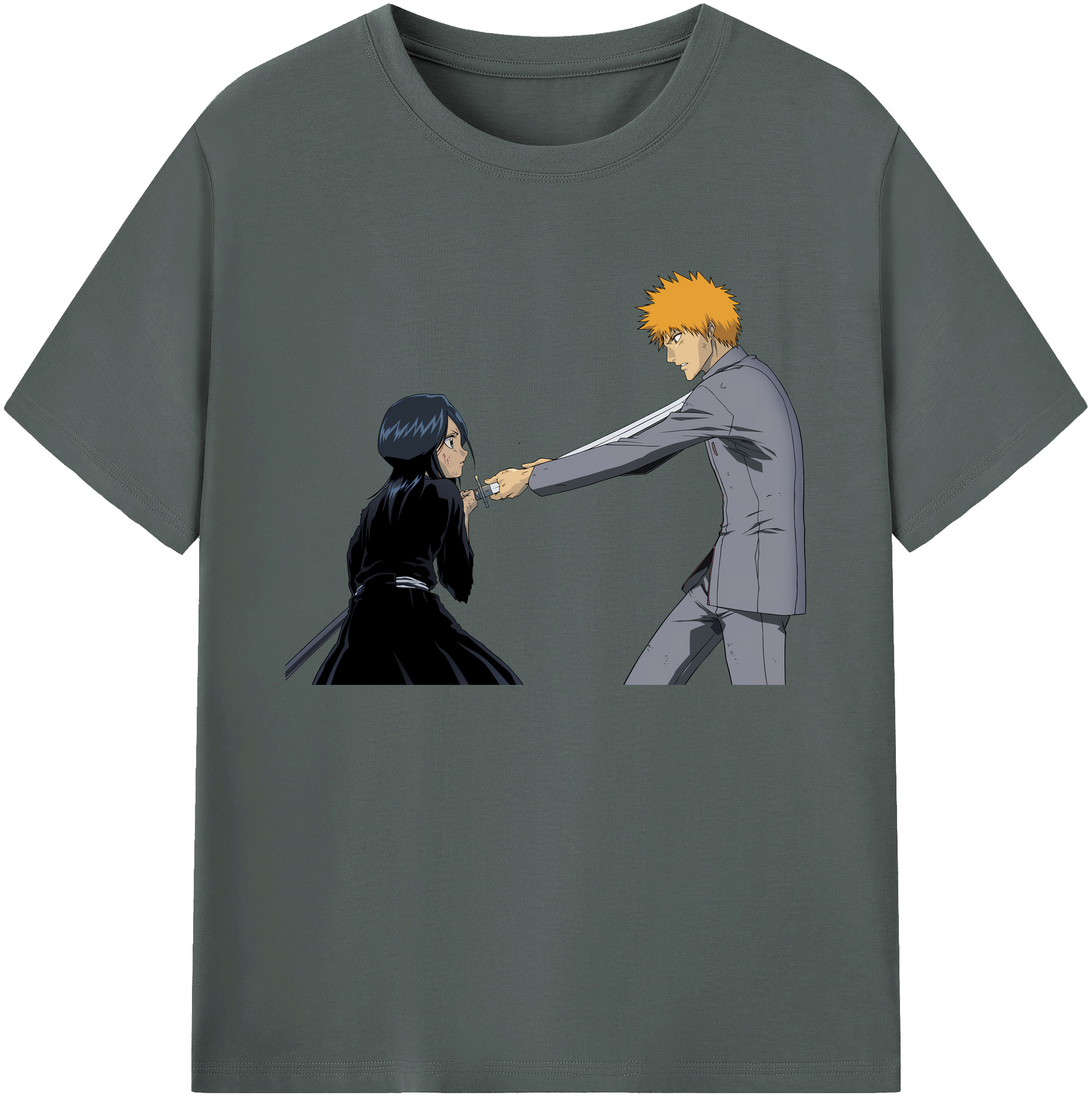 （画像用） ブリーチ 朽木ルキア BLEACH Kuchiki Rukia 綿100％ メンズ半袖Tシャツ｜肌触りやわらか＆通気性